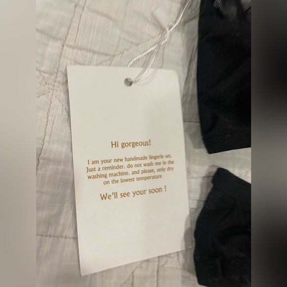 Leon Bando handmade black mesh lingerie set - Picture 6 of 8